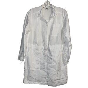 Madewell Shirt Dress White Long Sleeves Button Front